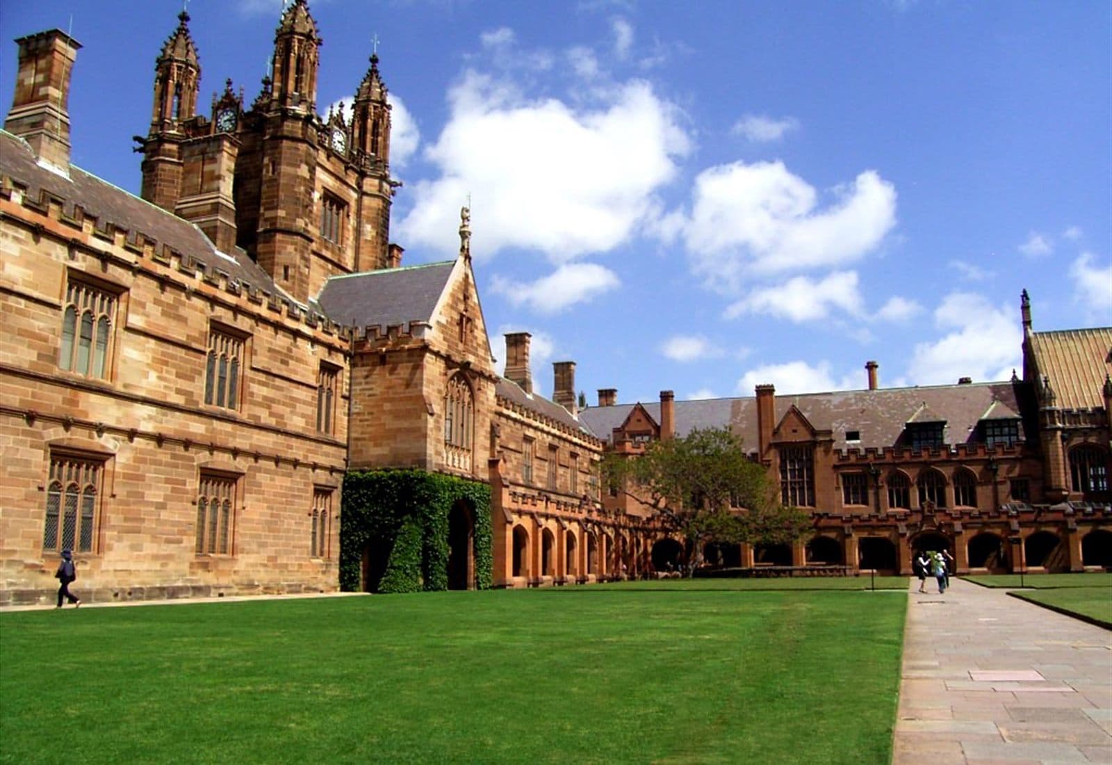 The Main Quadrangle and clock tower at the University of Sydney